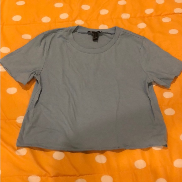 Light Blue Cropped baby Tee, size XS - Picture 1 of 2